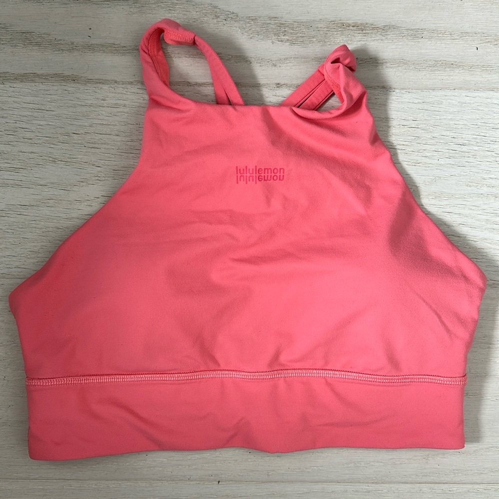 Lulelemon Energy High Neck Bra Long line, *Motif, medium support B/C cup
